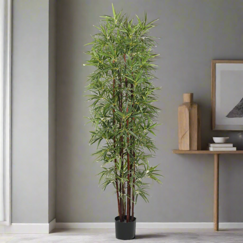 Artificial Bamboo Plant Dark Trunk (Potted) 180cm