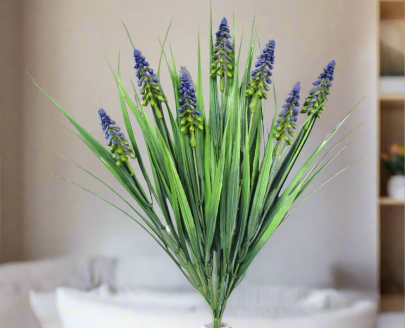 Artificial Dense English Lavender Stem UV Resistant 50cm