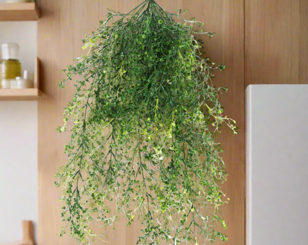 Artificial Hanging Plant (Mixed Green String of Pearls) UV Resistant 90cm2