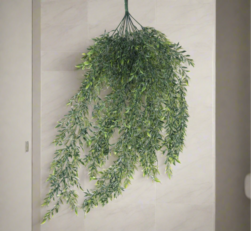 Artificial Hanging Ruscus Leaf Plant UV Resistant 90cm2