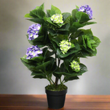 Artificial Hydrangea 74cm - Mixed Purples And Yellows