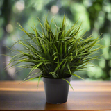 Artificial Ornamental Potted Dense Green Grass 38cm