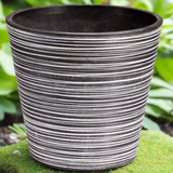 Black and White Engraved Pot 14cm