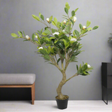 Faux White Flowering Magnolia Tree with Pot 130cm