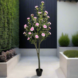 Flowering Pink Artificial Camellia Tree 180cm