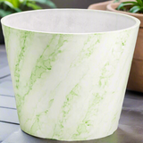 Green & White Imitation Marble Pot 