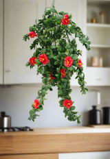 Hanging Red Rose Stem UV 85cm2