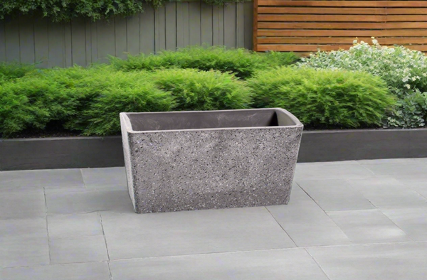 Imitation Stone Grey Rectangle Planter 27cm