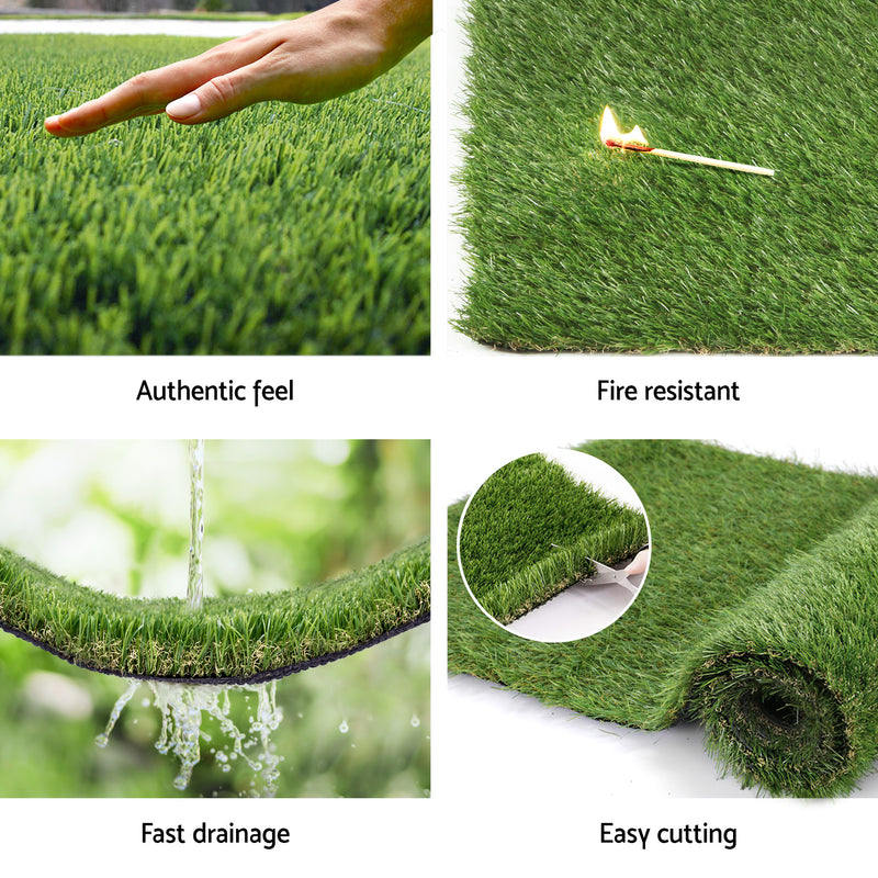 Artificial Grass 30mm 2mx5m Synthetic Fake Lawn Turf Plastic Plant 4-coloured