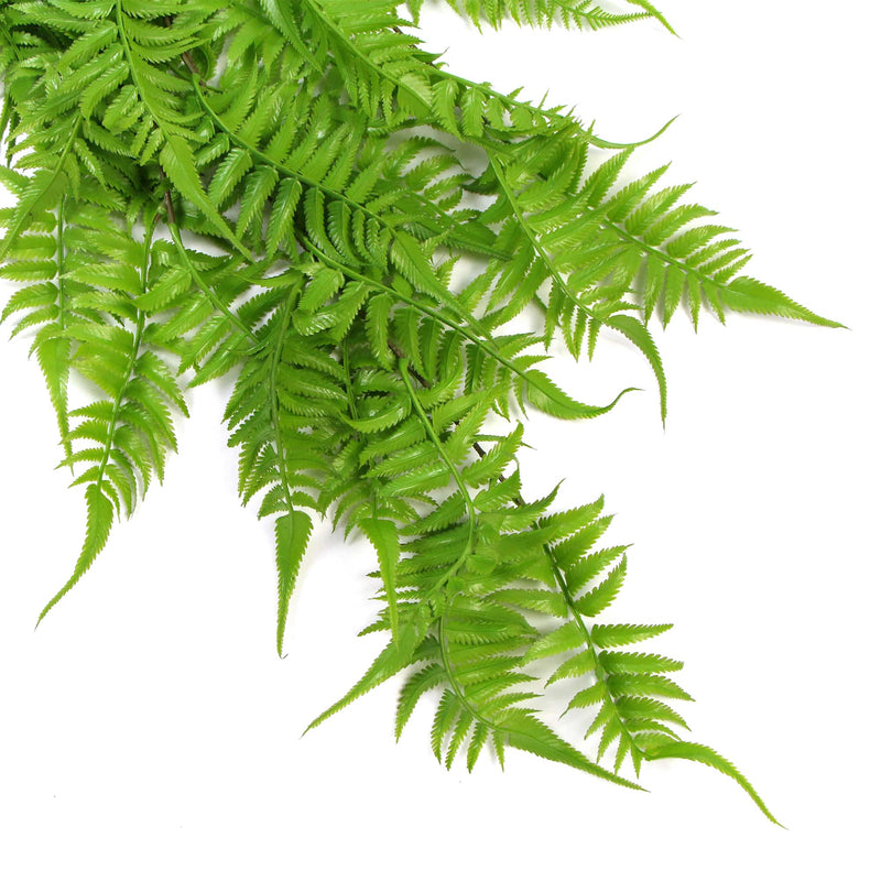 Artificial Hanging English Fern (Two-Tone) Foliage UV Resistant 80cm8