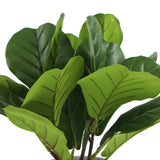 Decorative Potted Dense Artificial Fiddle Leaf Fig In Beautiful Decorative Bowl 37cm3