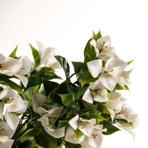 Hanging White Artificial Bougainvillea Plant UV Resistant 90cm2