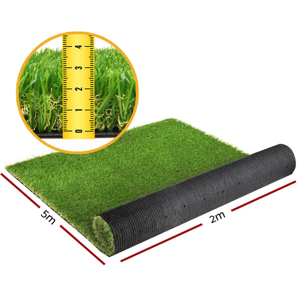 Primeturf Artificial Grass 20SQM 30mm Synthetic Fake Lawn Turf Plastic Plant 4-coloured 2mx5m2