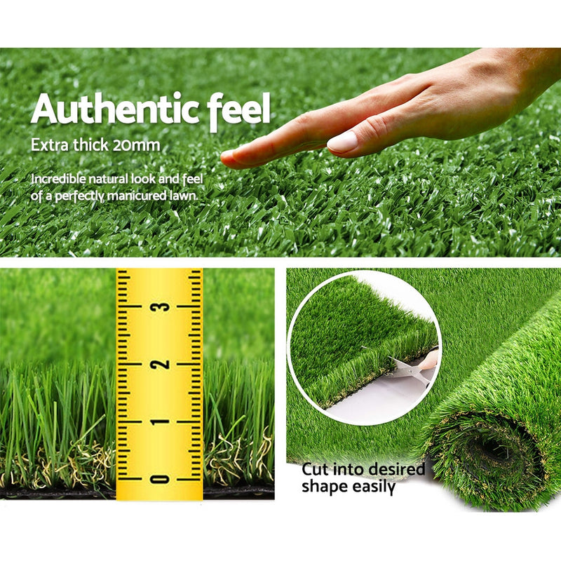 Primeturf Artificial Grass 20mm 2mx5m Synthetic Fake Lawn Turf Plastic Plant 4-coloured7