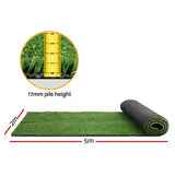 Primeturf Artificial Grass 2mx5m 17mm Synthetic Fake Lawn Turf Plant Plastic Olive2