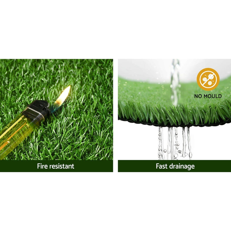 Primeturf Artificial Grass 2mx5m 17mm Synthetic Fake Lawn Turf Plant Plastic Olive6