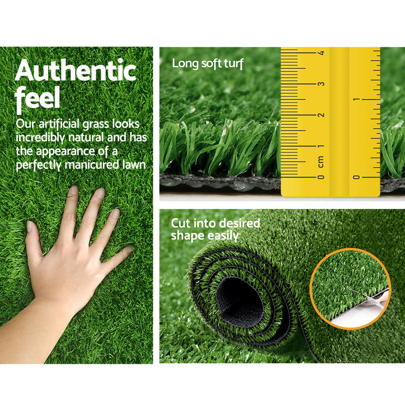 Primeturf Artificial Grass 2mx5m 17mm Synthetic Fake Lawn Turf Plant Plastic Olive7